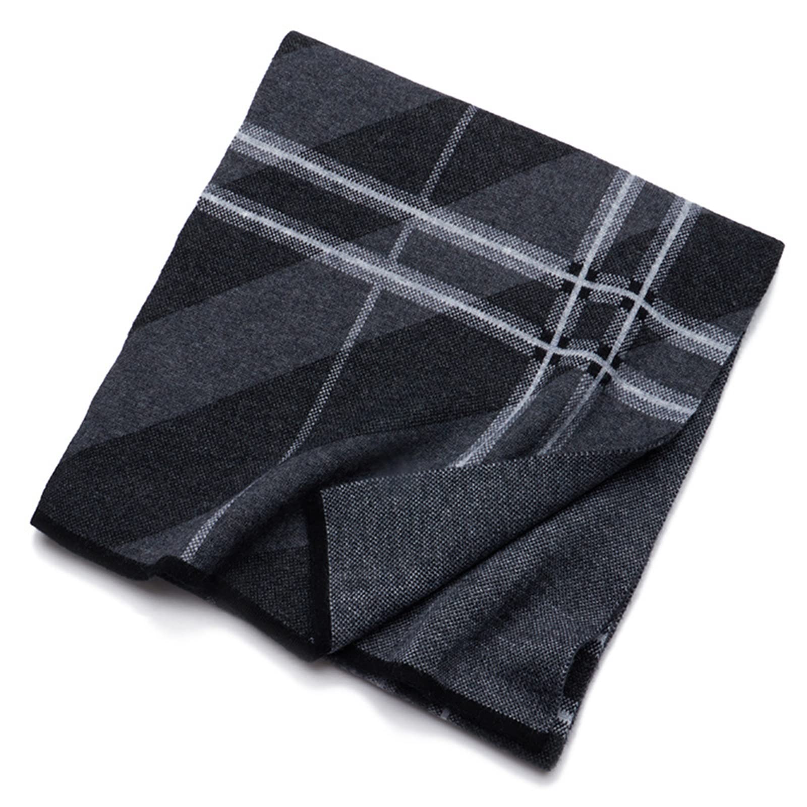 Bufanda de Invierno Para Hombre Bufanda a rayas a cuadros de punto for hombre cálida otoño e invierno