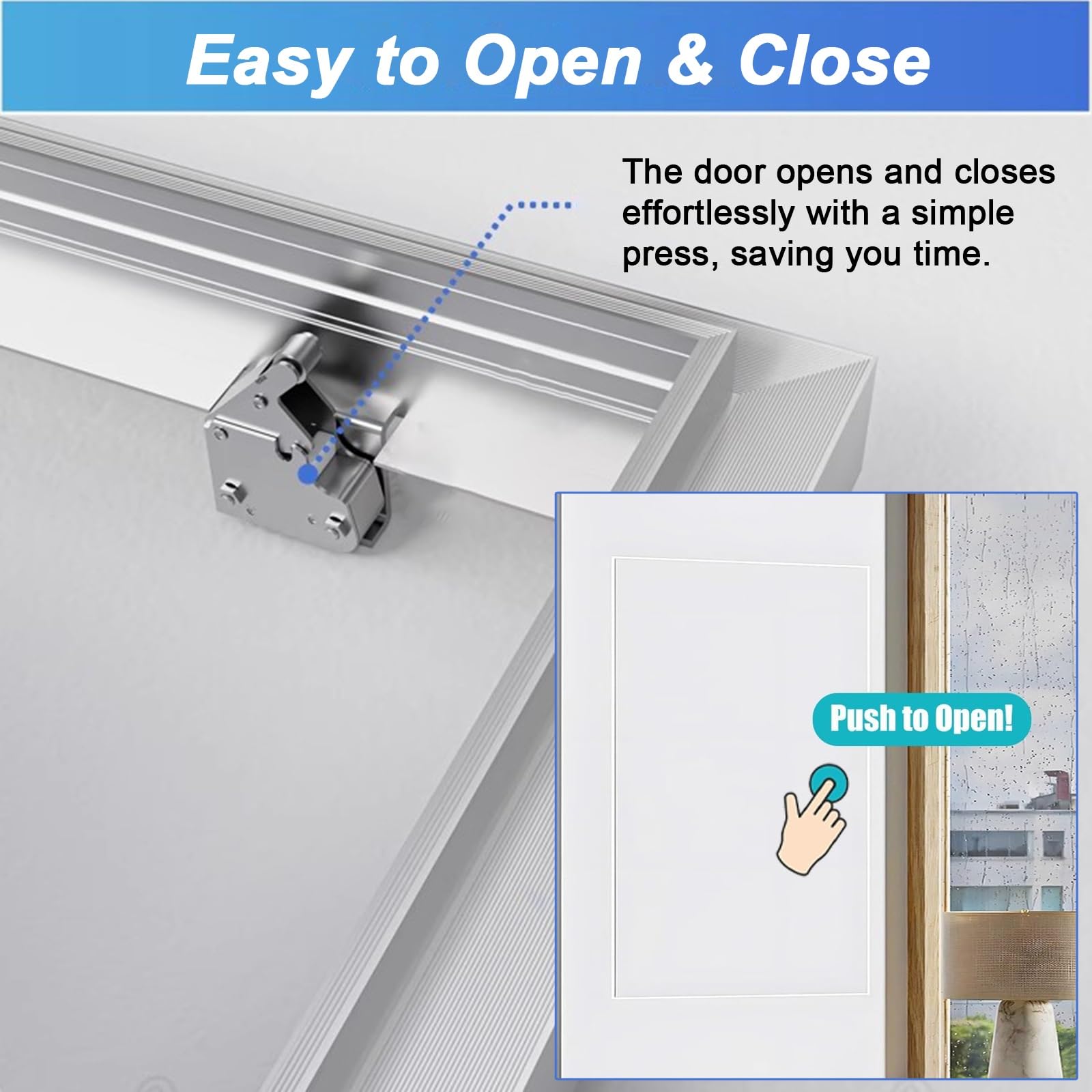 WDJBPSH Trampilla Pladur Empotrable Panel de Acceso para Drywall Pintable, Puerta Oculta de Fontanería/Puerta de Inspección Ignífuga(Push-Type,700x1500mm)