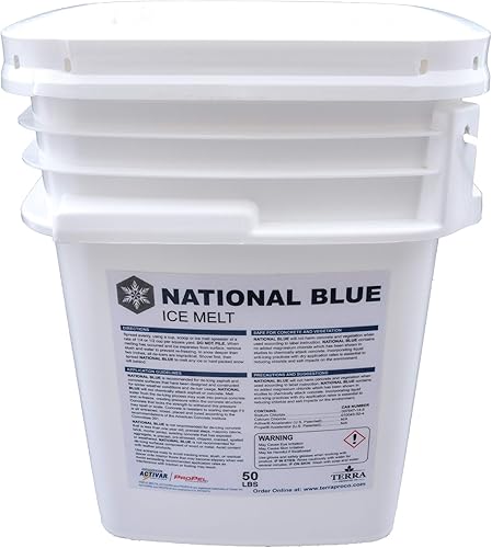 National Blue - Cubo derretidor de hielo de 50 libras - derretidor de hielo de acción rápida - apto para mascotas, plantas y hormigón respetuoso con