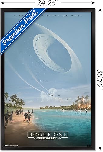Miniatura 3 de Trends International Star Wars Rogue One - Póster de pared de teaser, 22.375 x 34 pulgadas, versión enmarcada en negro