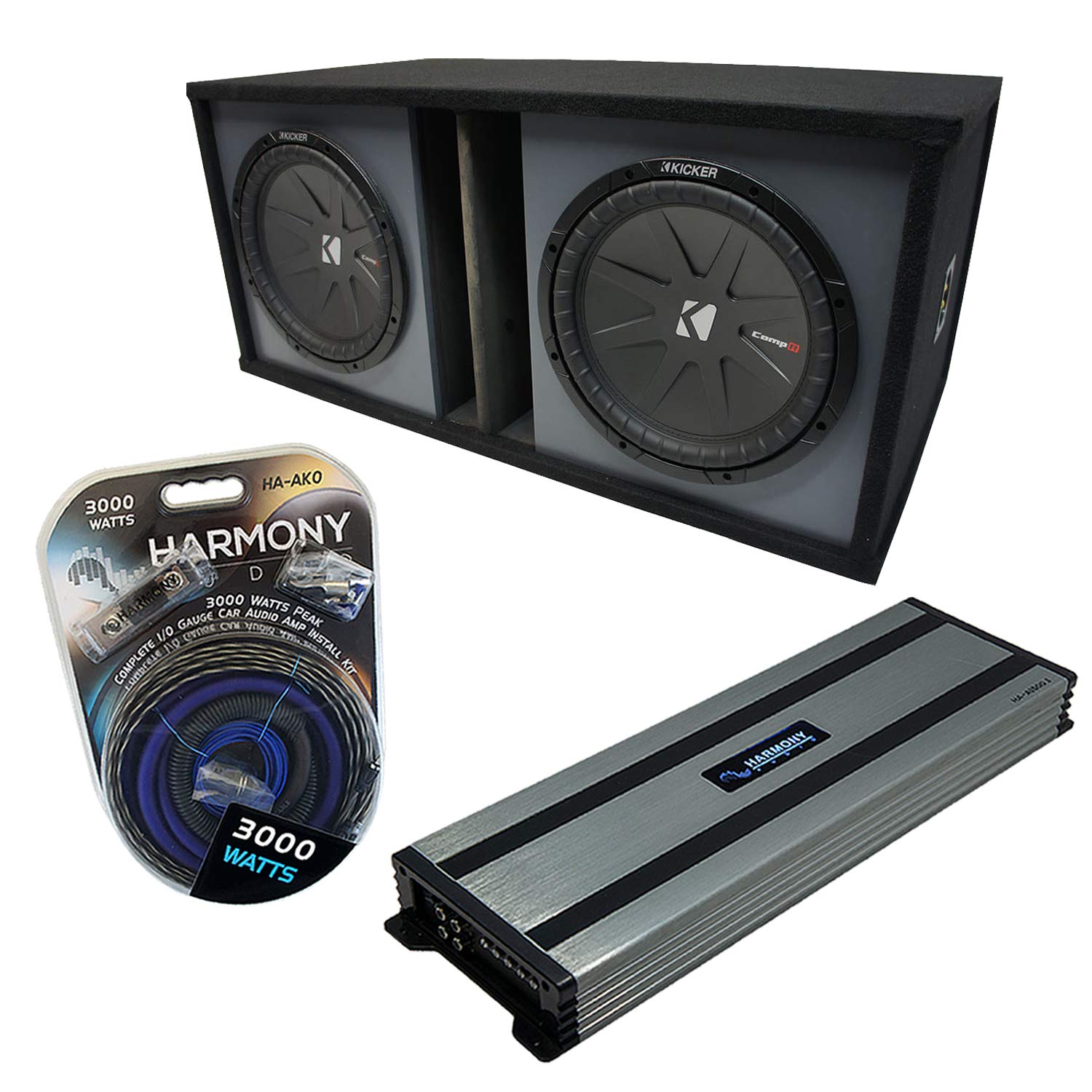 Harmony Audio Universal Car Stereo Paintable Ported Dual 12