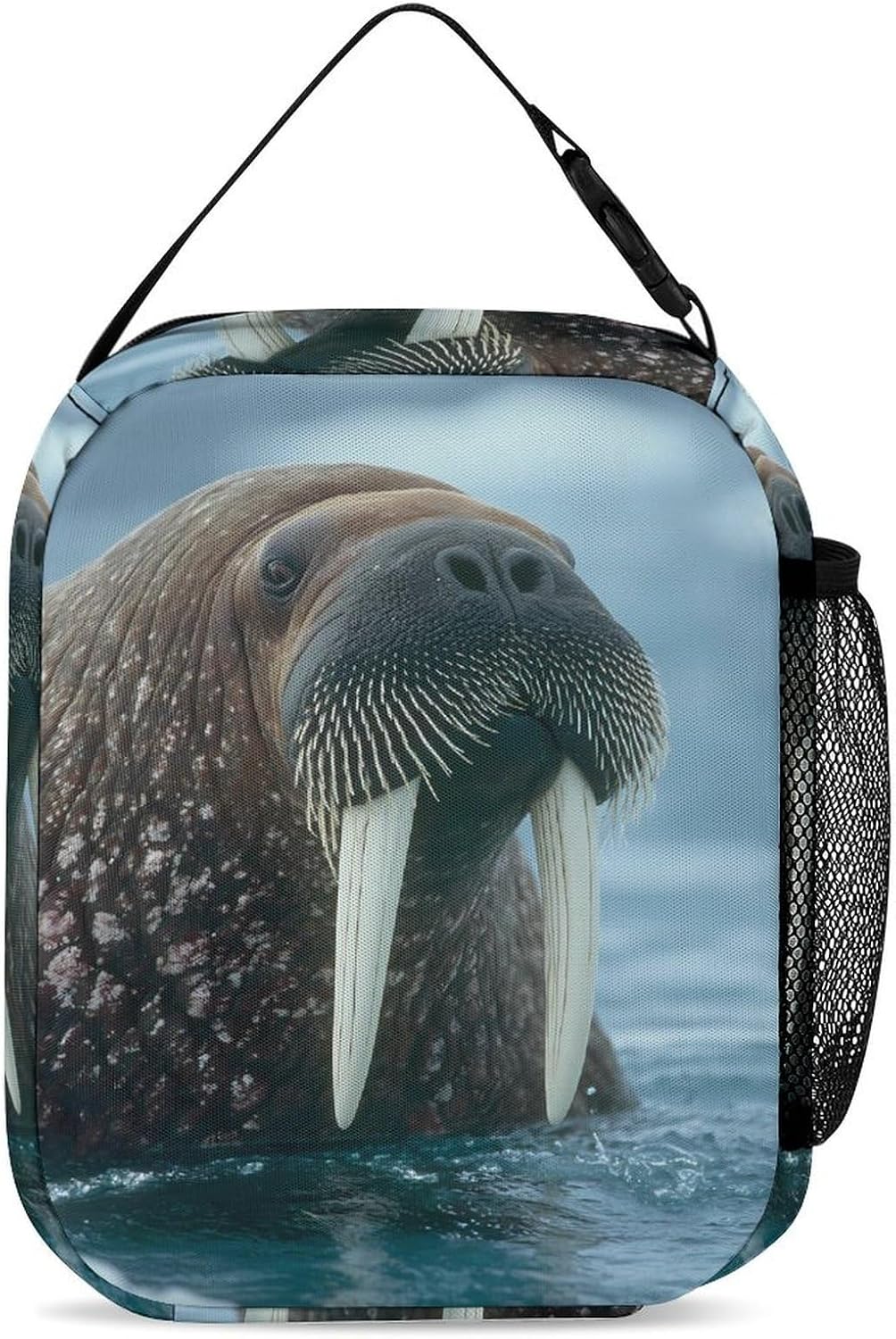 Walrus Animal Funny Backpack 3 Piece Set Daypack with Lunch Bag And Pencil Case for Outside Activities Travel image 5