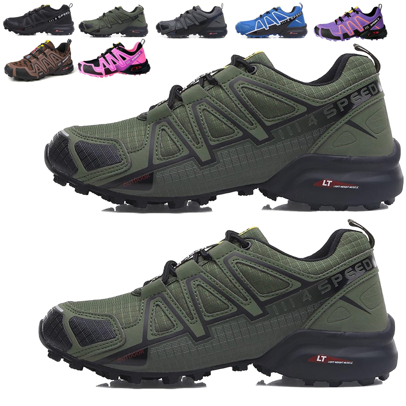 Hike Balance Shoes Women men, Hike Balance Orthopedic Shoes, Hiking Shoe for Men Outdoor, Breathable Lightweight Comfortable (Green, Adult, Women, 13, Numeric Range, US Footwear Size System, 13.5, Medium)