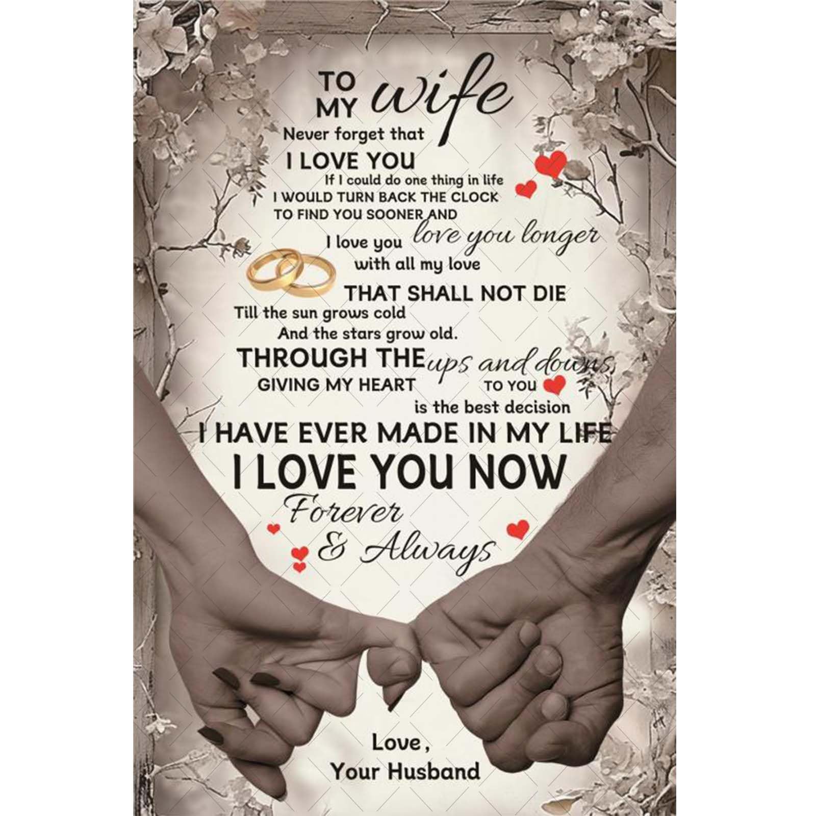 Vintage Metal Tin Sign To My Wife Never Forget That I Love You Poster To My Wife Decor For Office Home Bedroom Wedding Gifts 8x12 Inch Custom Private Property Signs Outdoor