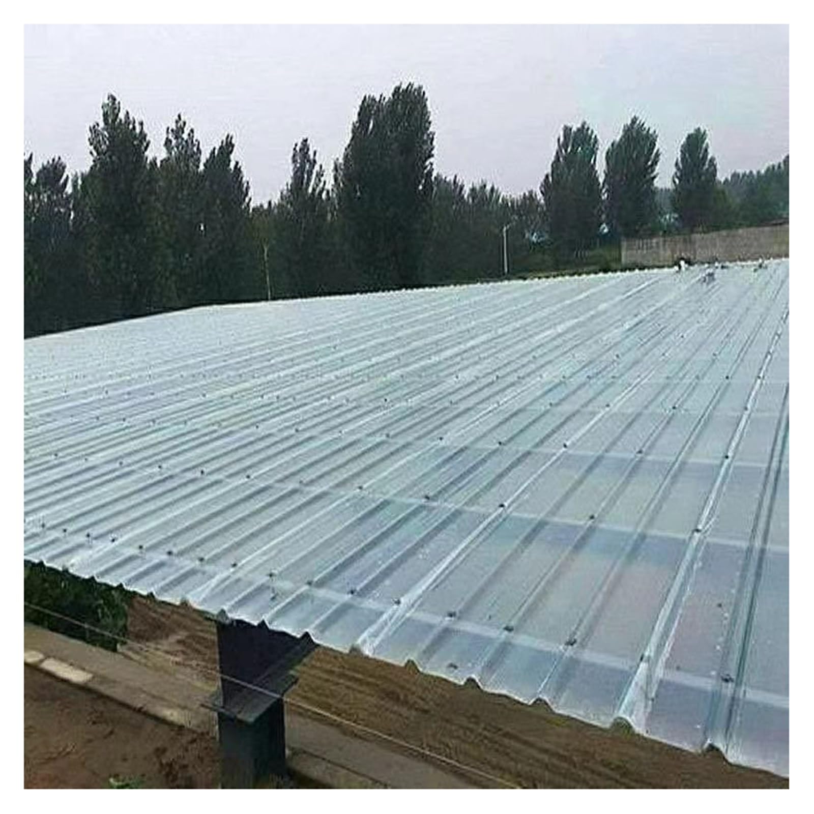 Planchas Transparentes Tejados,Placa Ondulada FRP for Exteriores，Hojas de Techo Corrugado,Chapa Tejado a Prueba de Lluvia Anti-UV,Chapa Ondulada for Invernaderos(5pcs,0.9 * 1.1m/35 * 43in)
