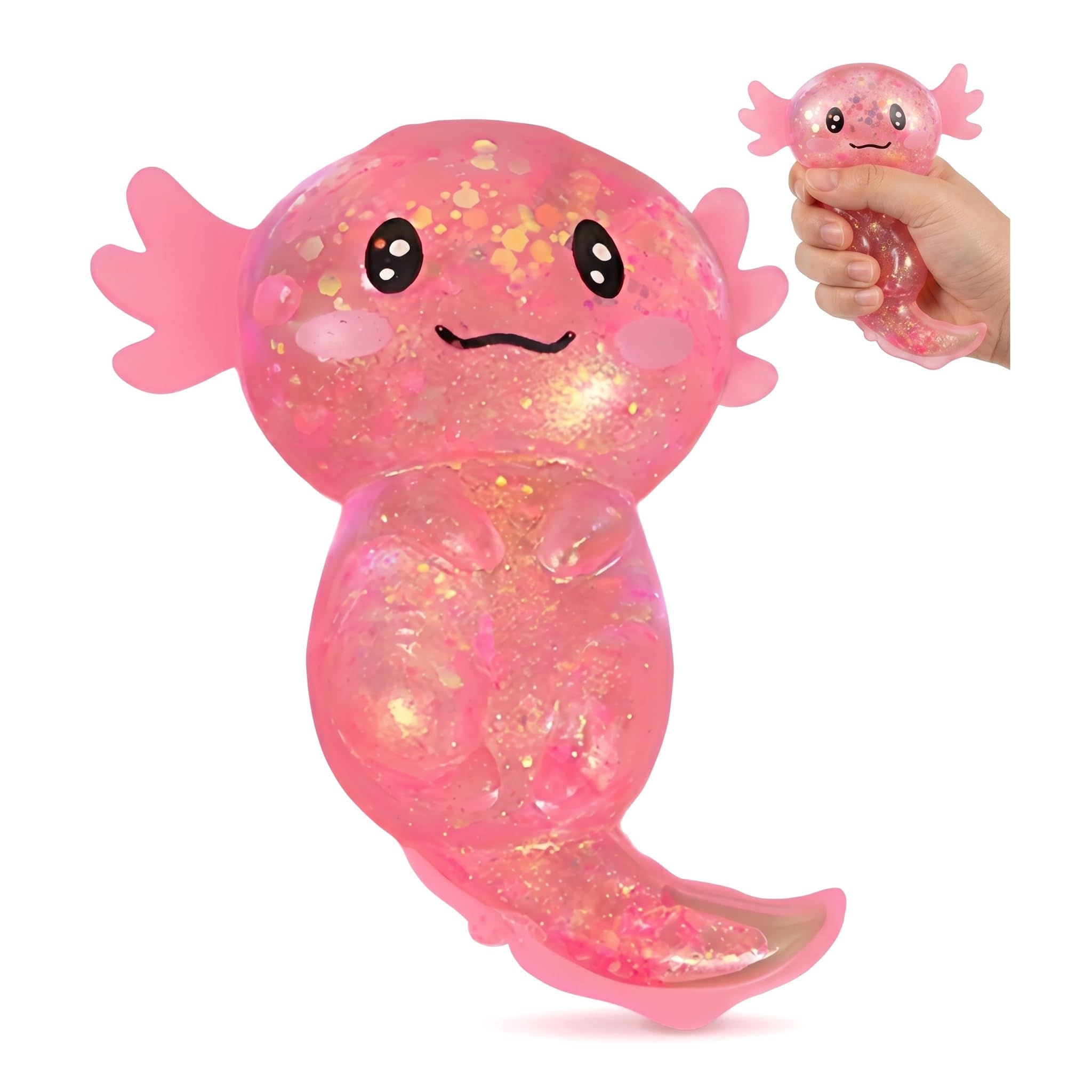 1 Piece Axolotl Squishy Toy, Soft Silicone Material Squishy Fidget Toys(8x10cm)