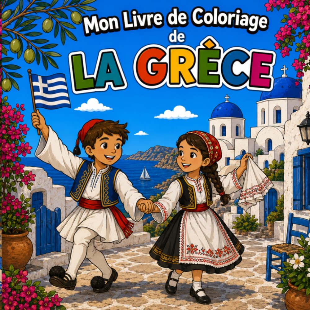 Mon livre de coloriage de la Grèce