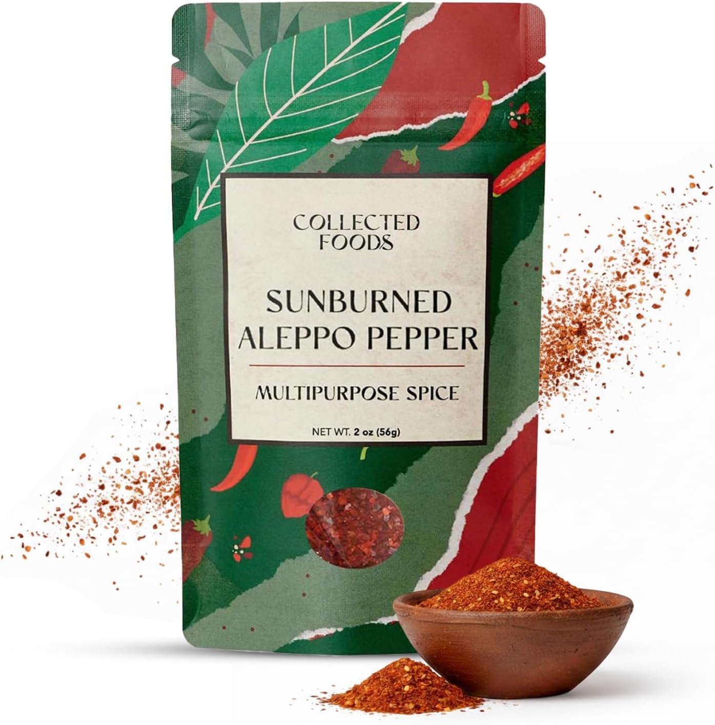 Premium Aleppo Pepper Flakes, Naturally Sun-Dried, Small Batch Spice for Smoky Flavor & Balanced Heat, Gourmet Alternative to Red Chili & Red Pepper, 2oz