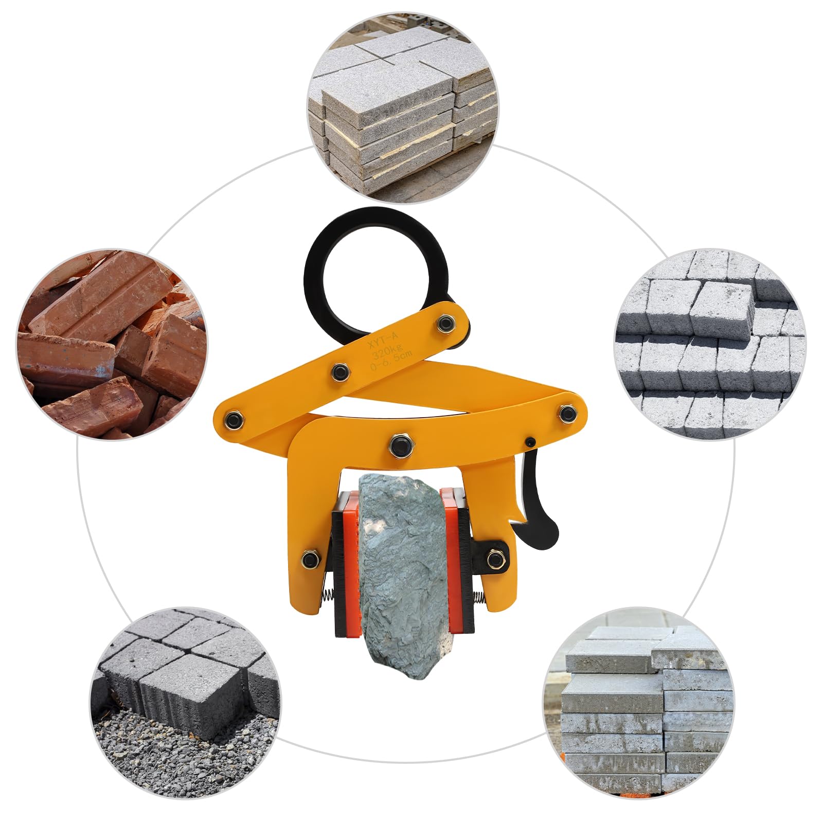 320kg Steinträger Hebezange, Bordsteinzange, Steinzange Heber,Es kann zum Klammern von Holzpaletten, zum Heben und Transportieren von Holz, Schnittholz, Stein usw. verwendet werden.