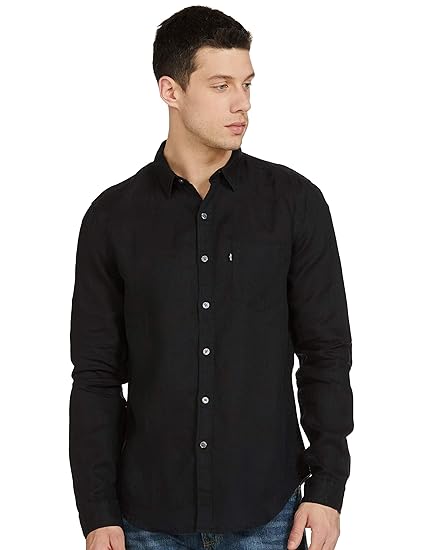 levi's men's solid regular fit casual shirt