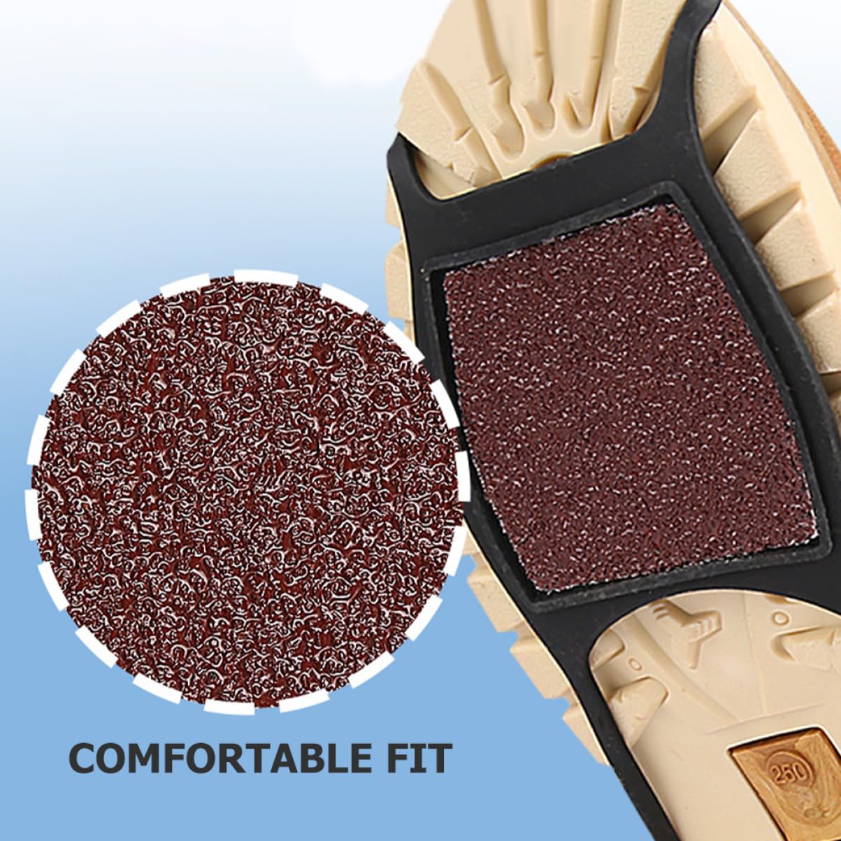 GAROZATION 1pair Snow Grips for Shoes Coarse Sandcloth Traction - Crampons for Hiking Walking Climbing Fishing