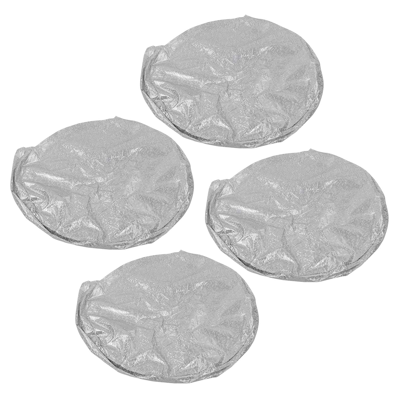 Couvre-pneus,4pcs Manchon de Pneu Roue imperméable Film en Aluminium PEVA Anti-UV Protection Solaire Couverture de Protecteur de Rechange Voiture Camion SUV Camping-Car remorque(23-25 ​​Pouces)
