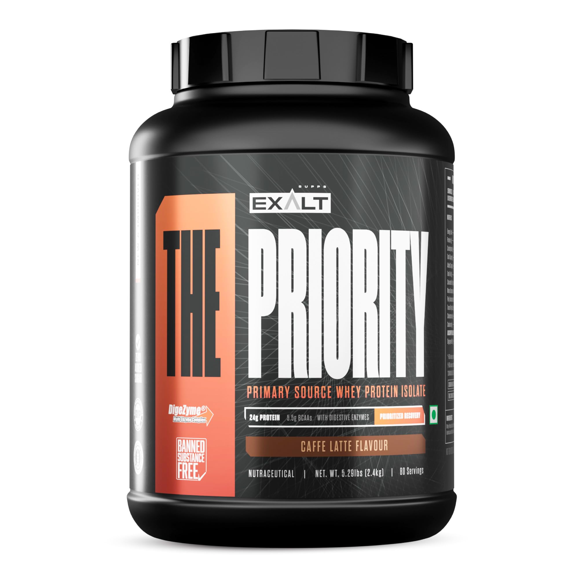 Priority Whey Protein Isolate | 24g Protein, 5.5g BCAAs & Digezyme | Fast Recovery, Zero Added Sugar | Cookies Pista Flavour, 2.4 Kg — Amazon image 16