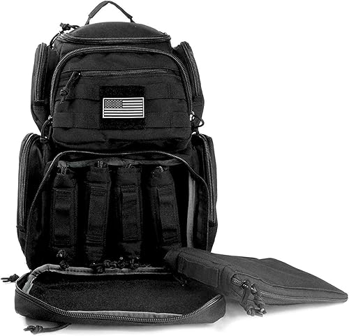 K-Cliffs Mochila de pistola de campo de disparo  Hasta 5 pistolas  Almacenamiento dedicado para mag