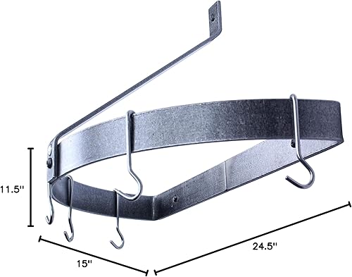 Miniatura 6 de Enclume Estante para macetas de medio círculo acero martillado