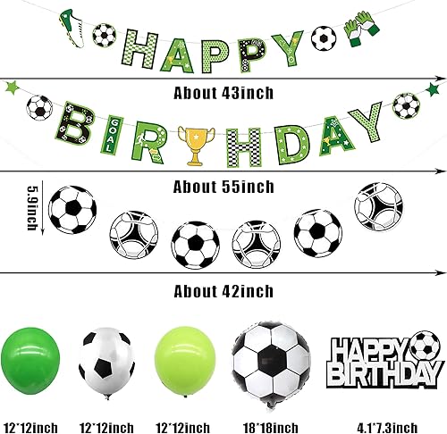 Miniatura 2 de Decoraciones de fiesta de cumpleaños de fútbol, globos de fútbol para hombres y niños, fiesta de cumpleaños deportiva, fiesta temática de fútbol,