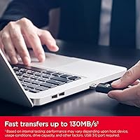 Vista 6 de SanDisk 1TB Ultra USB 3.0 Flash Drive - Up to 130MB/s Read speeds - Black - SDCZ48-1T00-G46