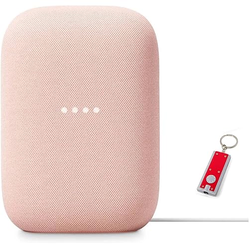 Google Audio Bluetooth Speaker with Keychain LED - Wireless Music Streaming - Sand Pink