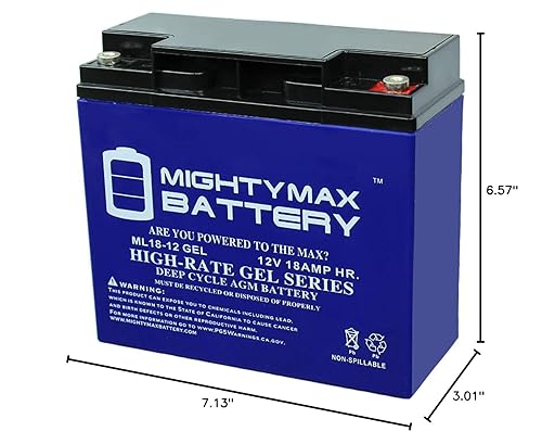 Miniatura 8 de Reemplazo de batería de gel de 12V 18AH para Leoch DJW12-20, DJW 12-20