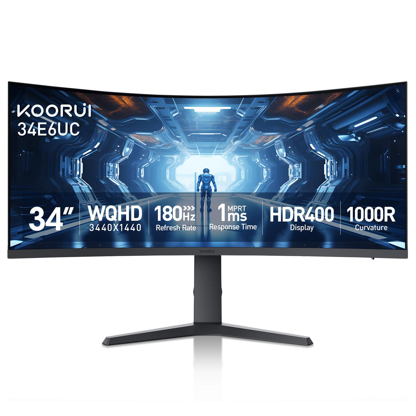 [最終値下げ]KOORUI 34インチ　165hz 1000R 34E6UC Amazon.com: KOORUI 34-inch Curved Ultrawide WQHD 3440×1440 Gaming