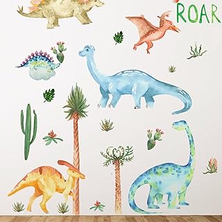 Dinosaur Wall Stickers, 39Pcs Self-Adhesive Dinosaur Wallpap