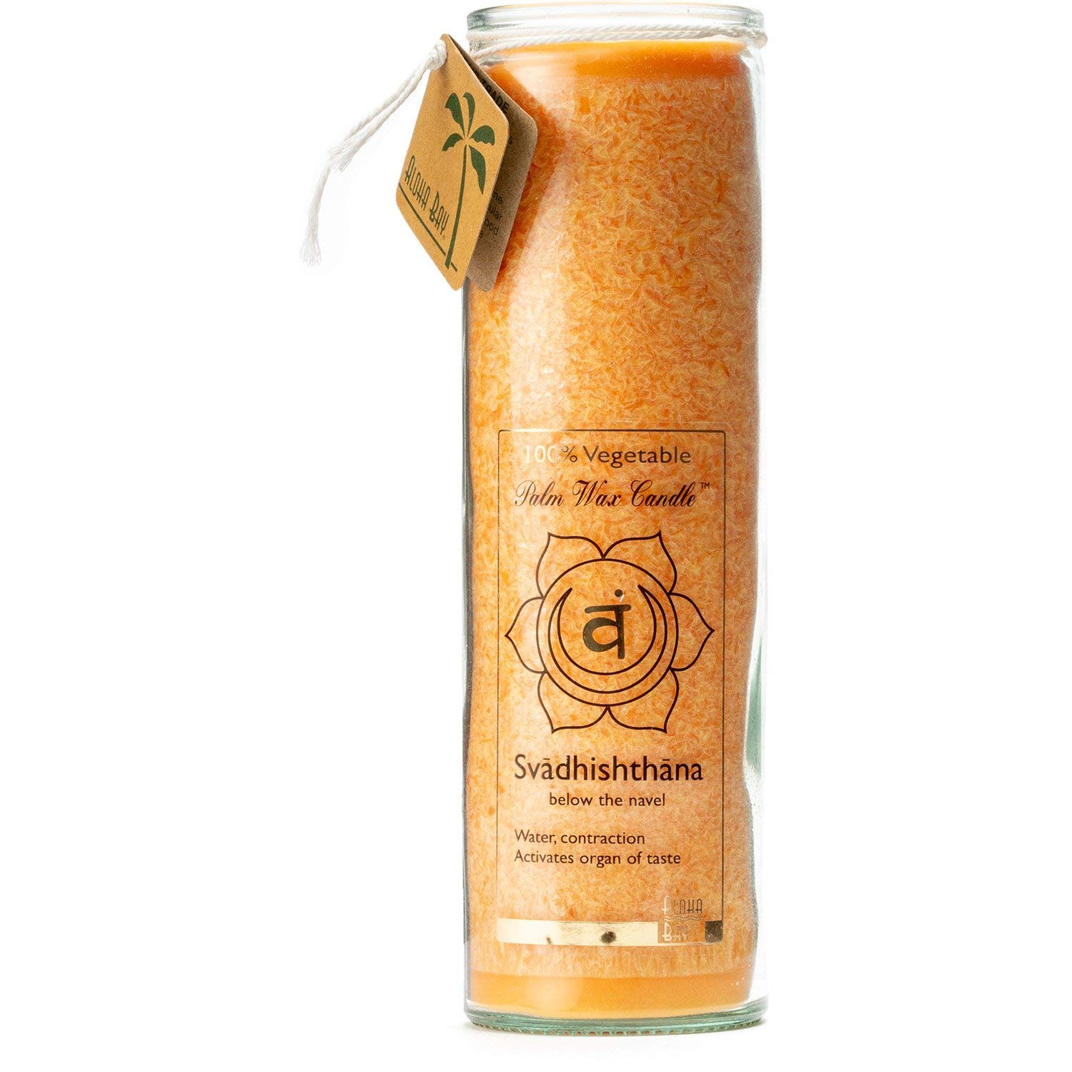 Bougie orange Aloha Bay pour stimuler le chakra sacré et l'énergie