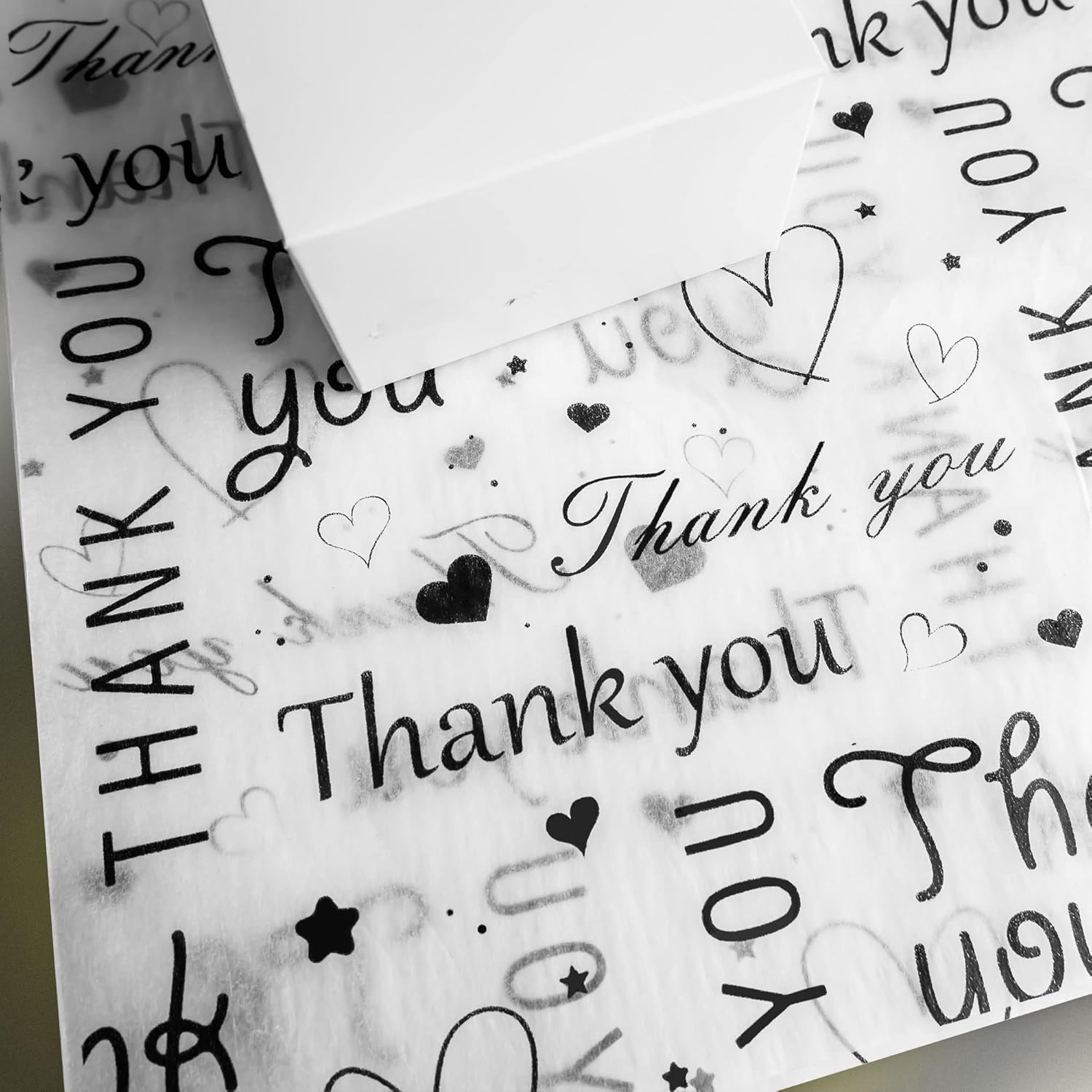 100 Sheets Thank You Tissue Paper Bulk for Small Busin,