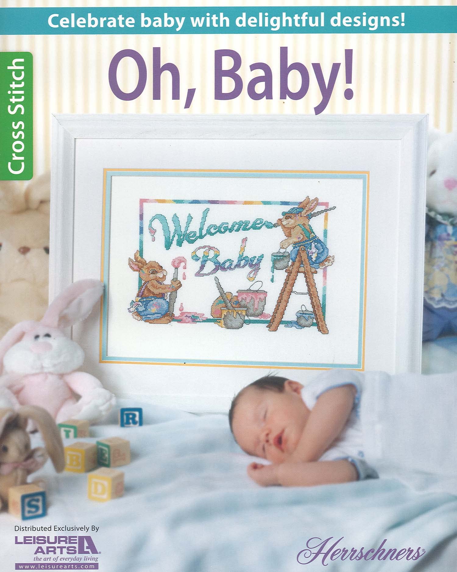 Leisure Arts Oh, Baby! Cross Stitch Book