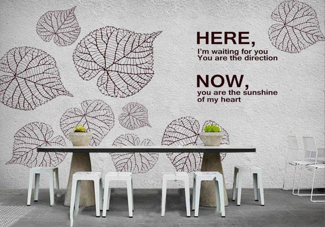 Papier peint panoramique tropical sur mesure style industriel en ciment 150x105cm