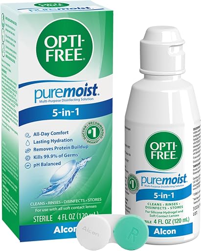 Opti-Free Puremoist Multi-Purpose Contact Lens Cleaning and Disinfecting Solution with Lens Case, 10 FL Oz (Pack of 1)