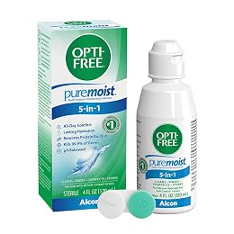 Opti-Free Puremoist Multi-Purpose Contact Lens Cleaning and Disinfecting Solution with Lens Case, 10 FL Oz (Pack of 1)