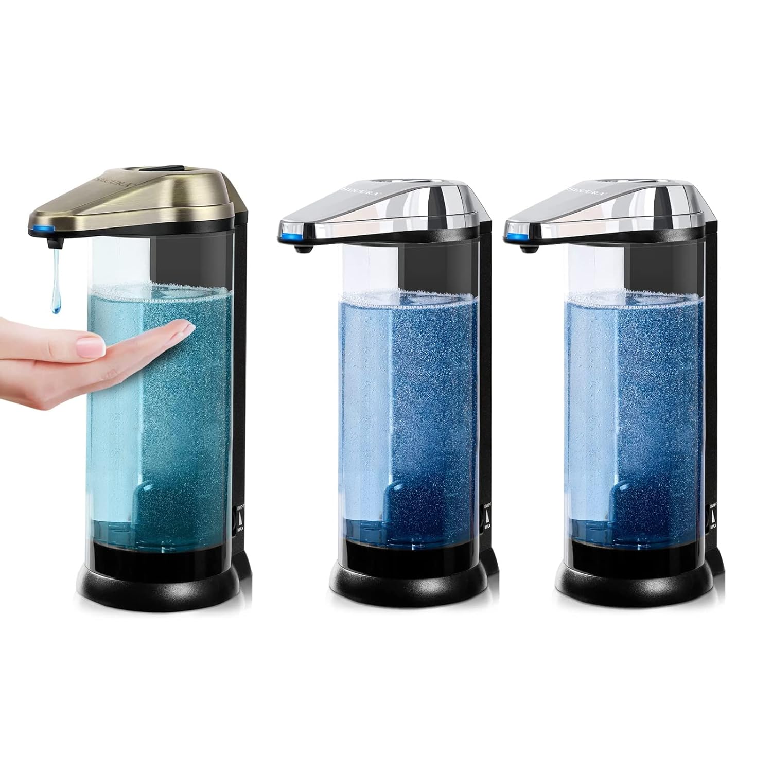 Secura 17oz Automatic Liquid Soap Dispenser, Touchless Battery Operated Hand Soap