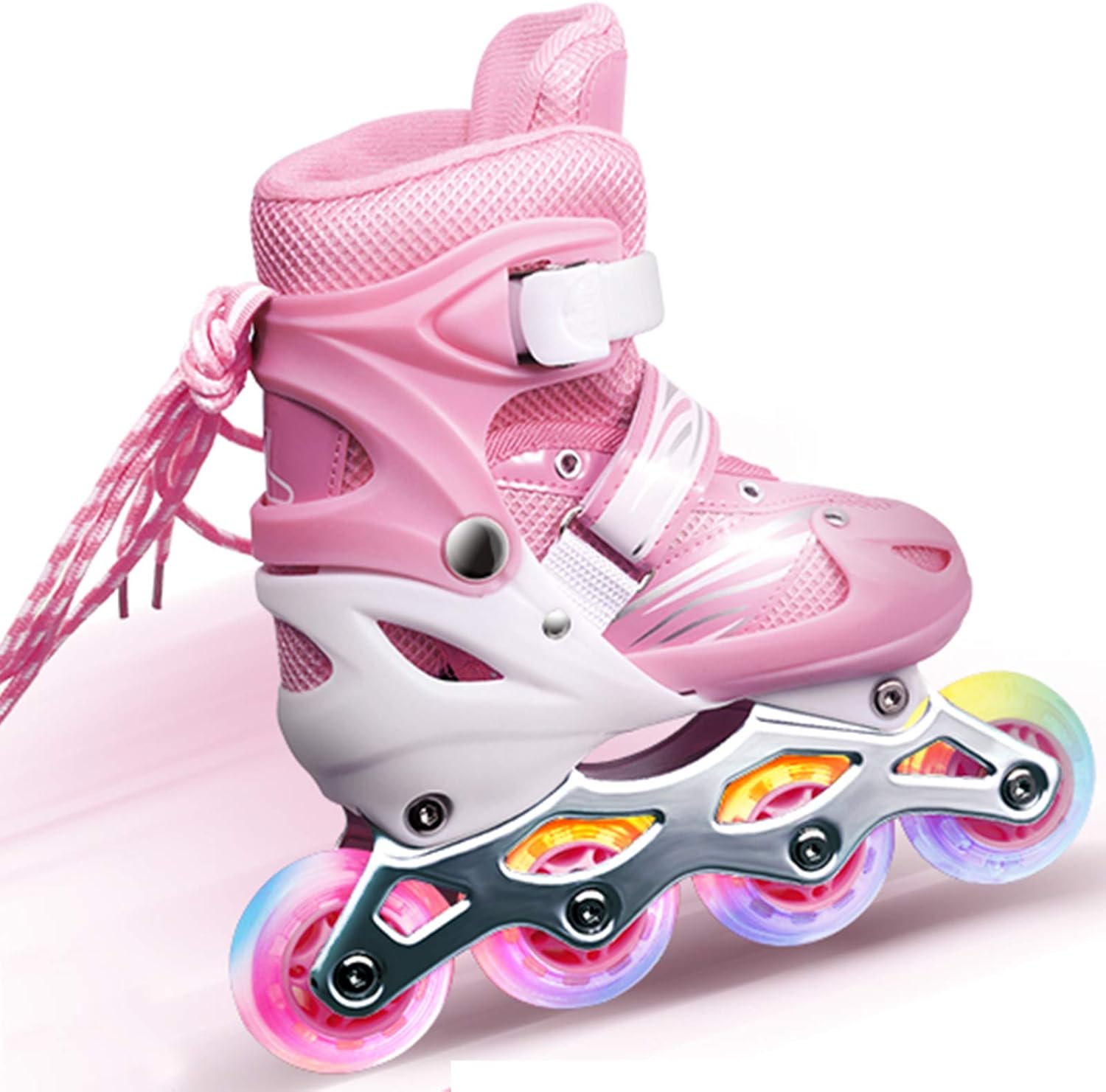 SETROVIC Children Adjustable Inline Skates Safe Durable Roller with Light Up Illuminating Wheels Kids Beginner Skates Roller Skates for Kids Youth Boys Girls Outdoor Indoor (Medium) : Sports & Outdoors