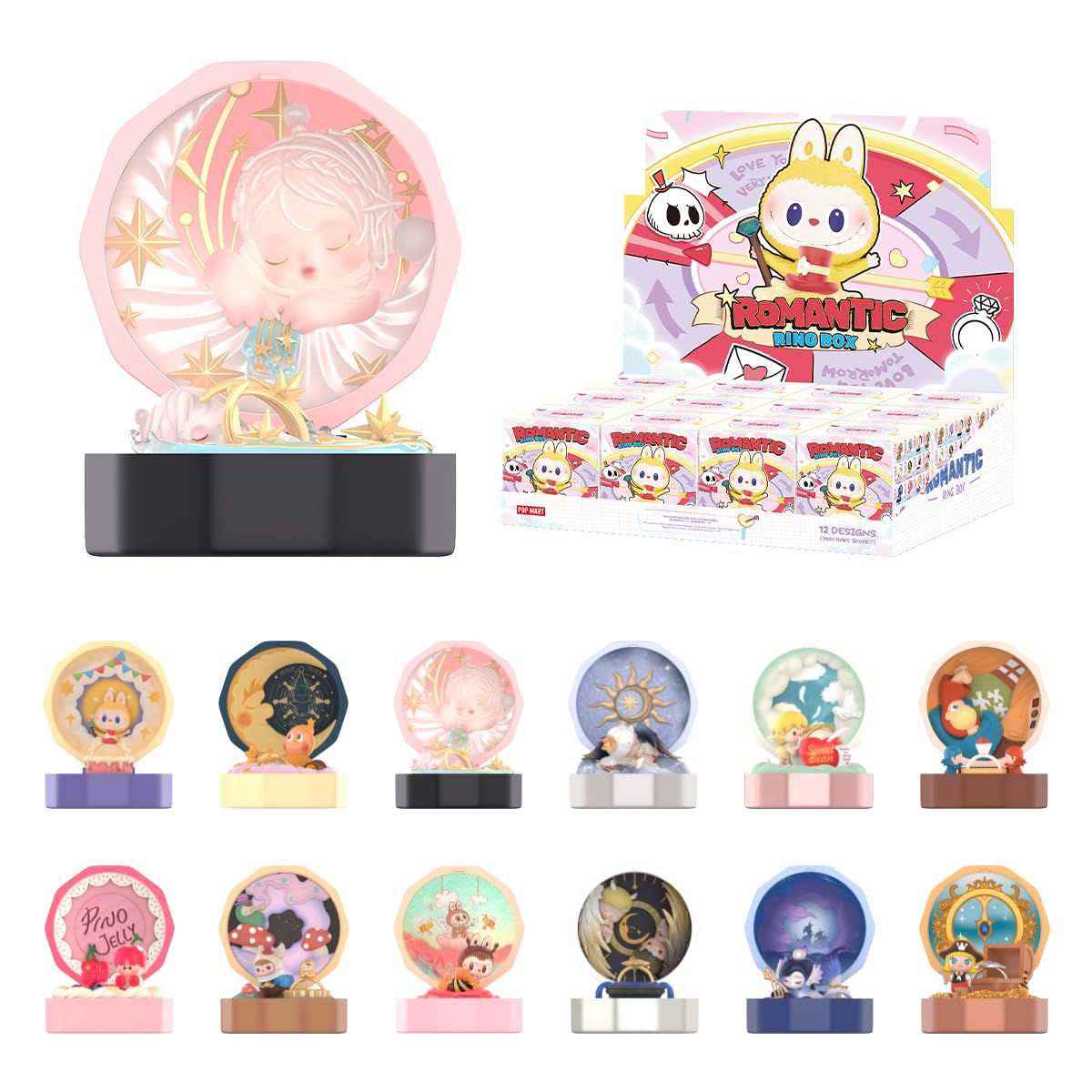 POP MART Romantic Ring Box 12デザインセット POP MART Romantic Ring Box Series 4 Scene Sets Whole Set