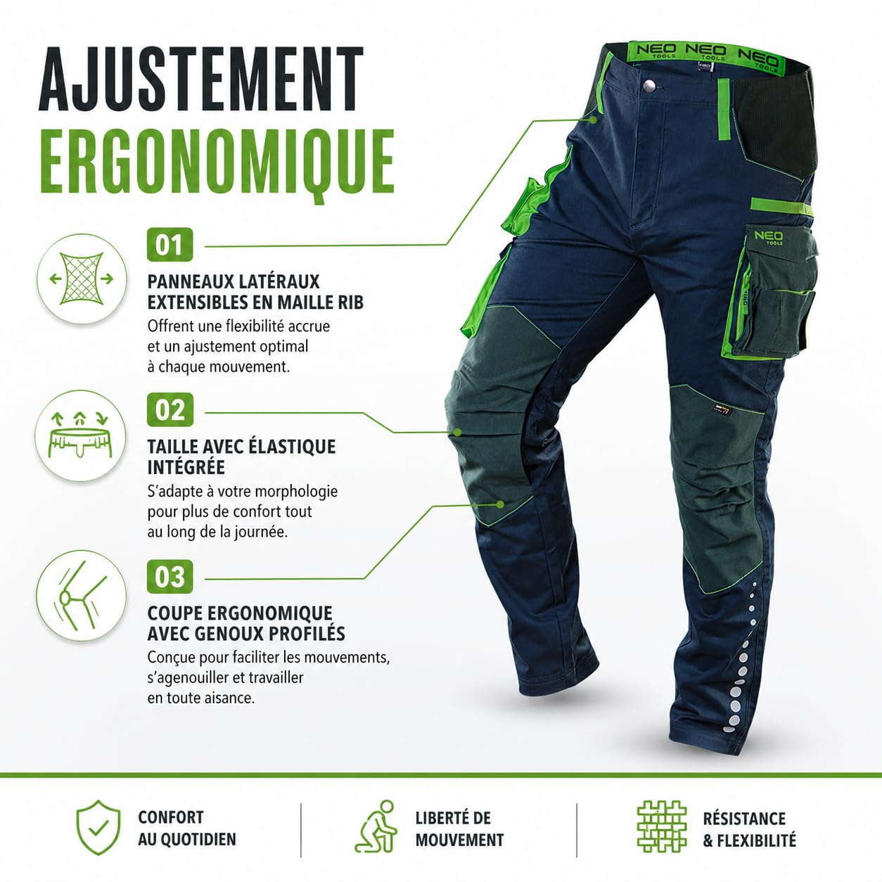 Neo Tools Taille X : - Pantalons - Cargo - Homme