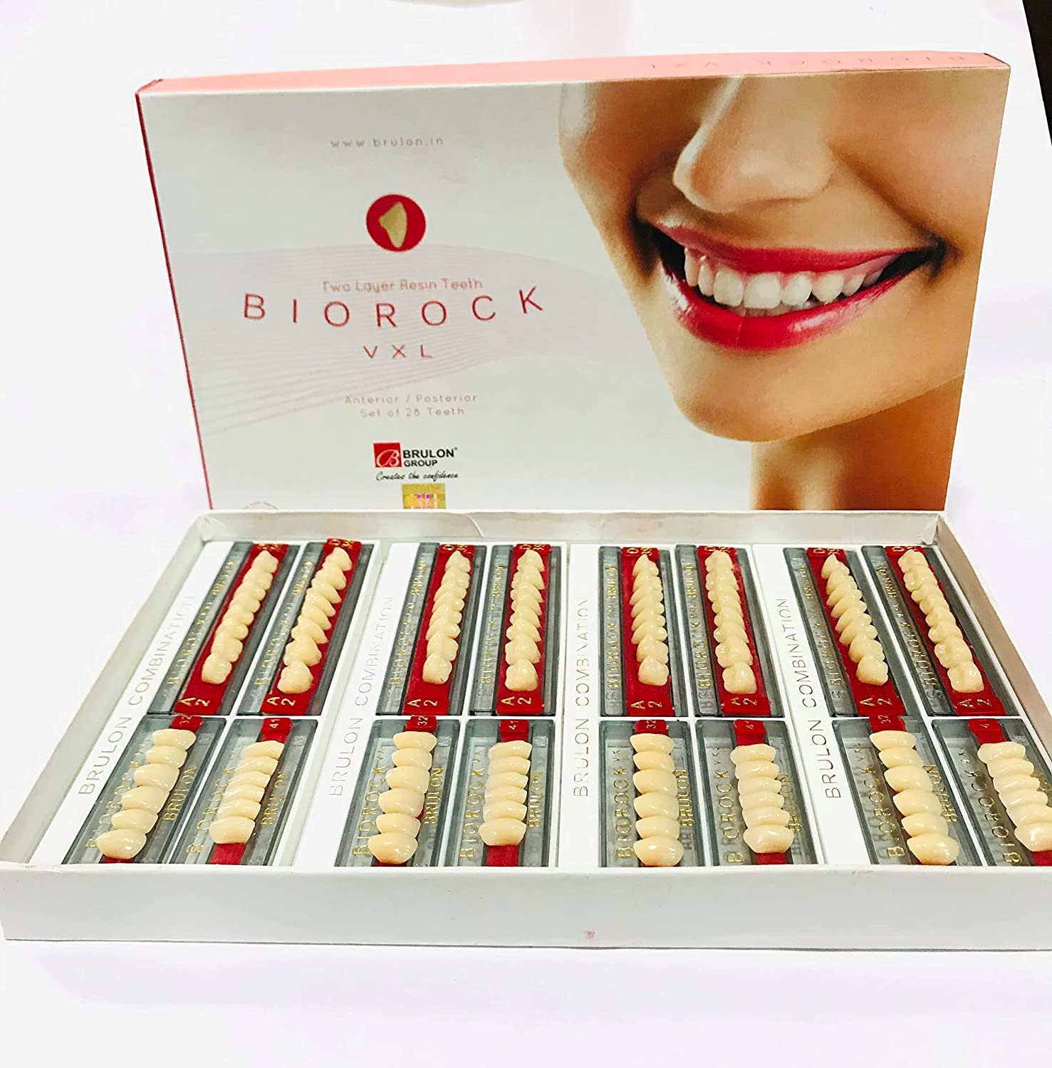 Dental Acrylic Teeth Kit Sets, Shade Of Teeth, A2 Biorock Teeth Only, Dentist