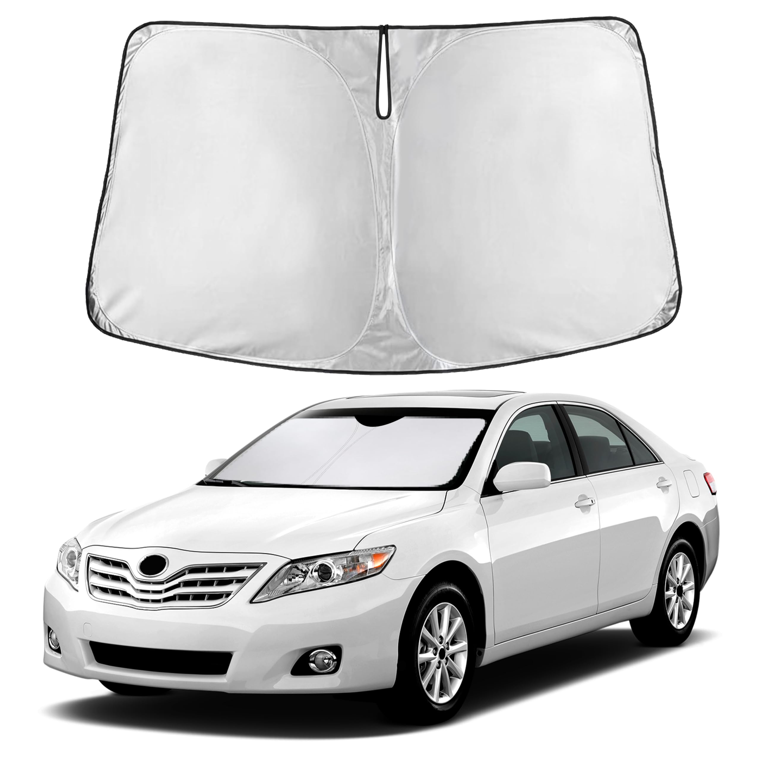 Autovir Windshield Sun Shade Fit for 2007-2009 2010 2011 Toyota Camry Sunshade, Front Car Window Shades Sun Visor, Blocks UV Rays & Heat, Car Accessories Fit for Toyota Camry 2007-2011
