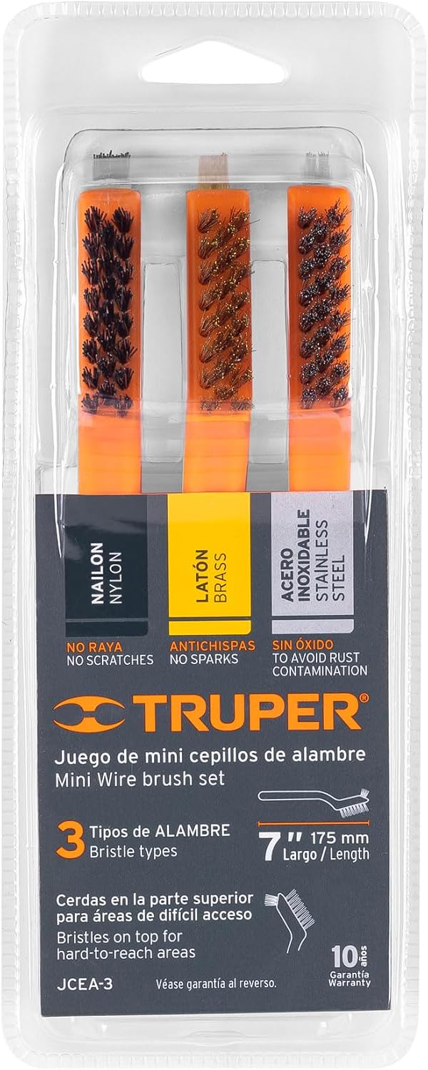 TRUPER JCEA-3 3-Pc Mini Wire Brush Set image 4