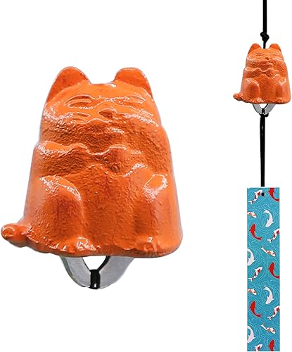 Miniatura 7 de Carillón de viento japonés de hierro fundido para exteriores, adorno para jardín, patio y balcón, decoración de campana de viento de metal colgante,