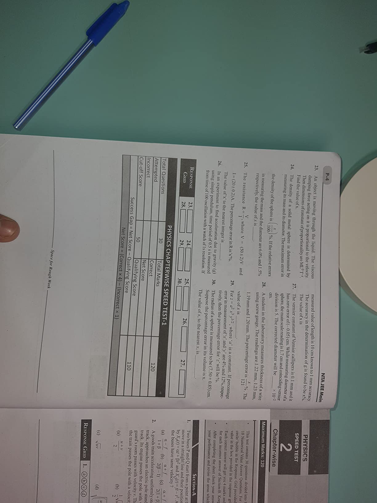 Buy Nta Jee Main 101 Speed Tests With 10 Online Mock Tests 3Rd Edition ...