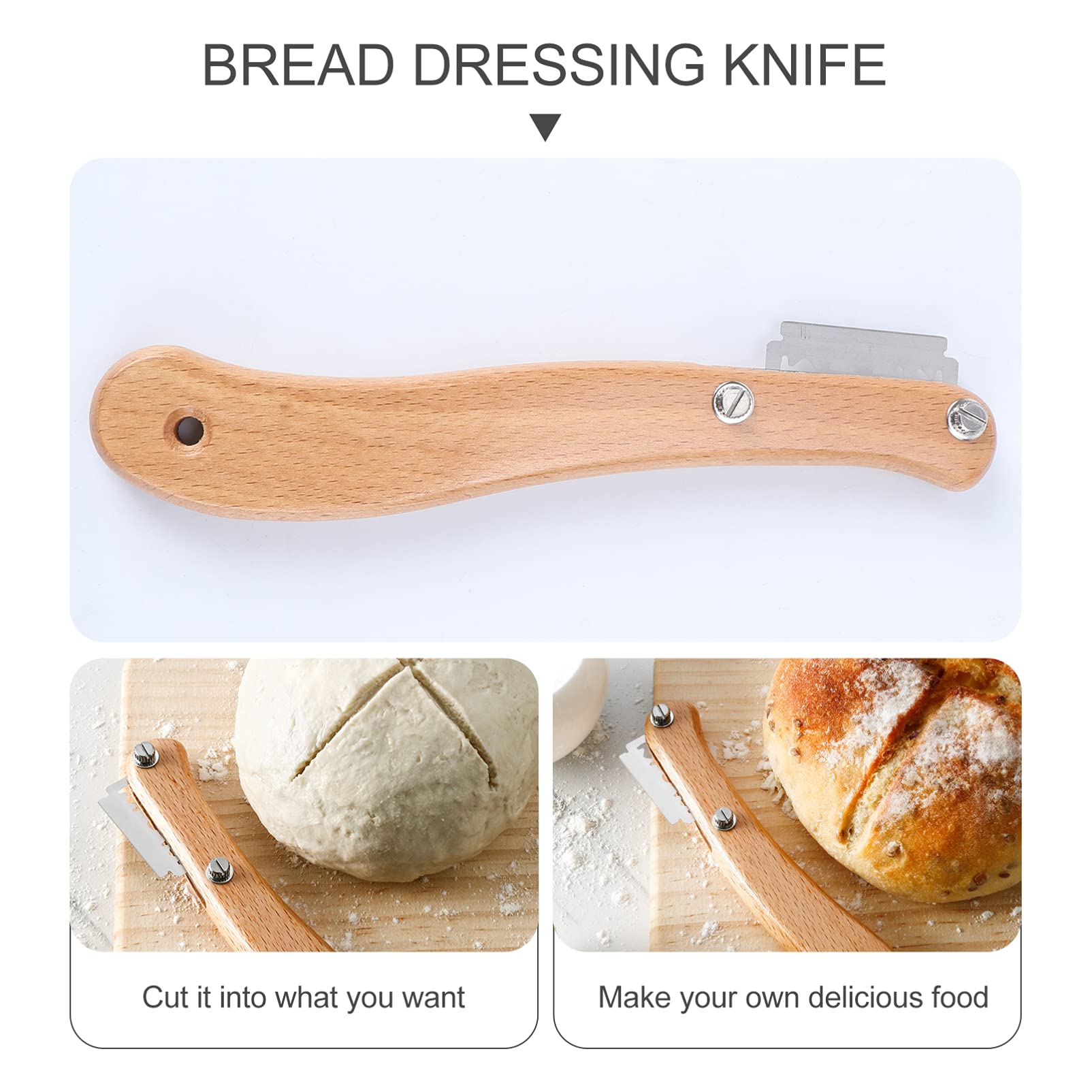 ABOOFAN 3 Pièces Lames De Rasage Lame Pour Rasage Outils De Cuisson Gadget De Cuisine Outils De Boulangerie Lames Remplaçables Serveur De Pâtisserie Levure En Acier Inoxydable Petits