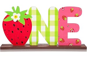 Strawberry One Letter Sign Party Decoration