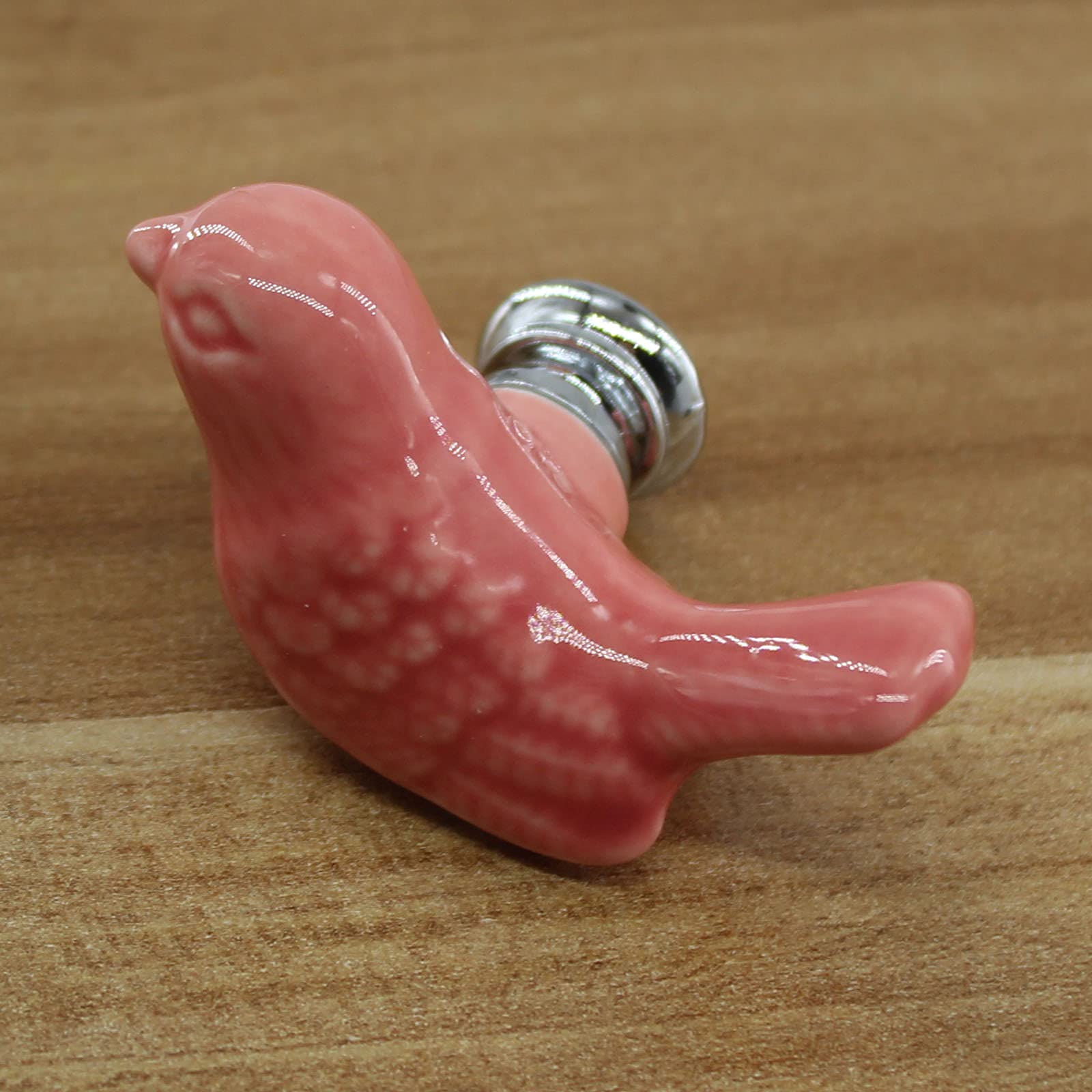 Lot de 8 poignées de porte en céramique rose pour chambre d'enfant