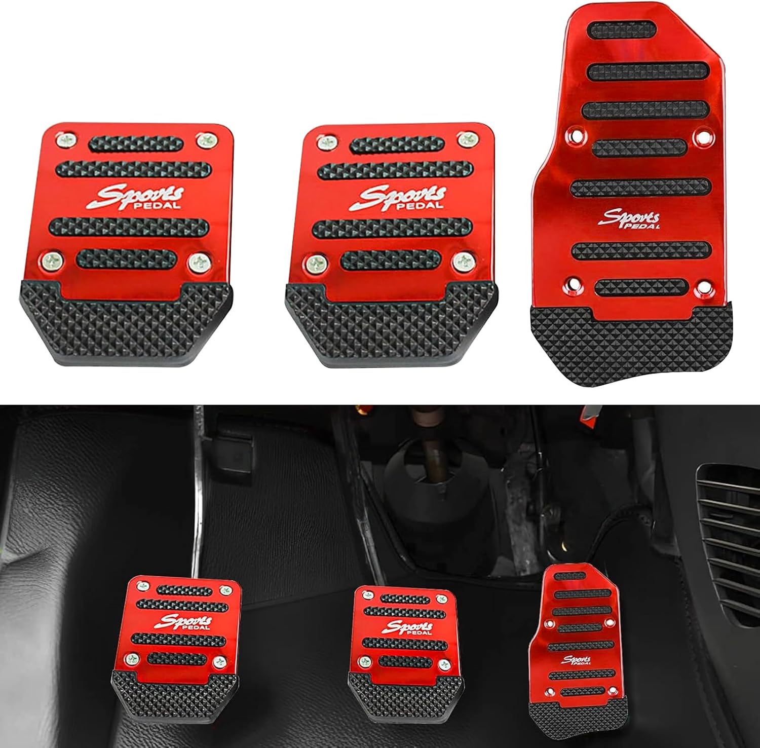 Flygun Pack3 Car NonSlip Pedal Pads Set, Accelerator