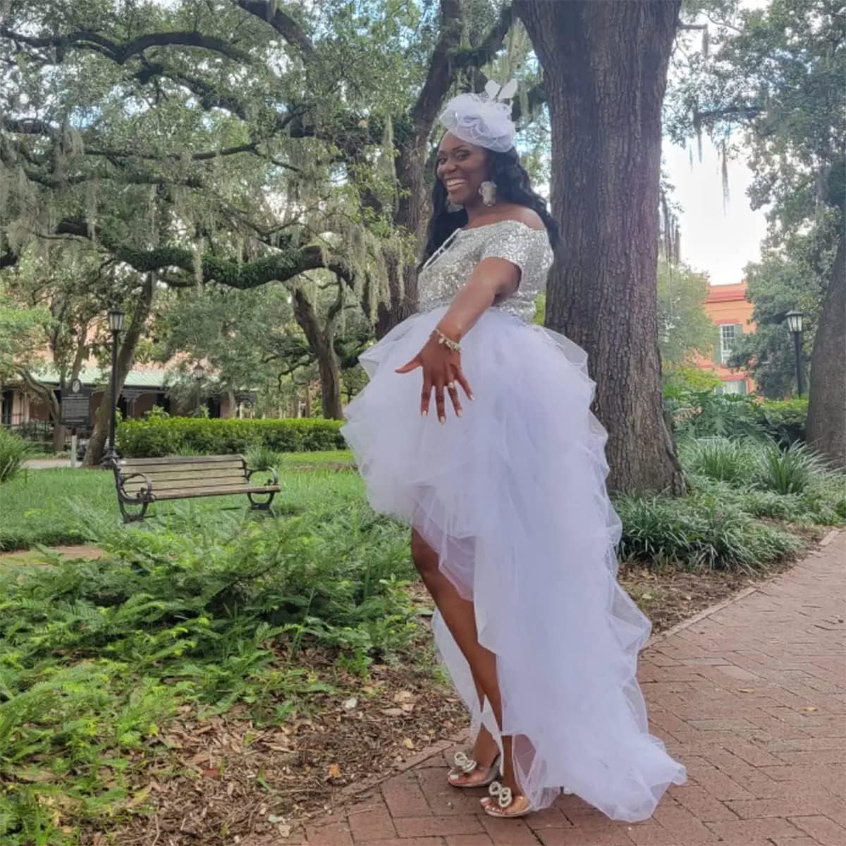 WDPL Women's Long High Low Ruffles Party Tulle Skirt - Image 4