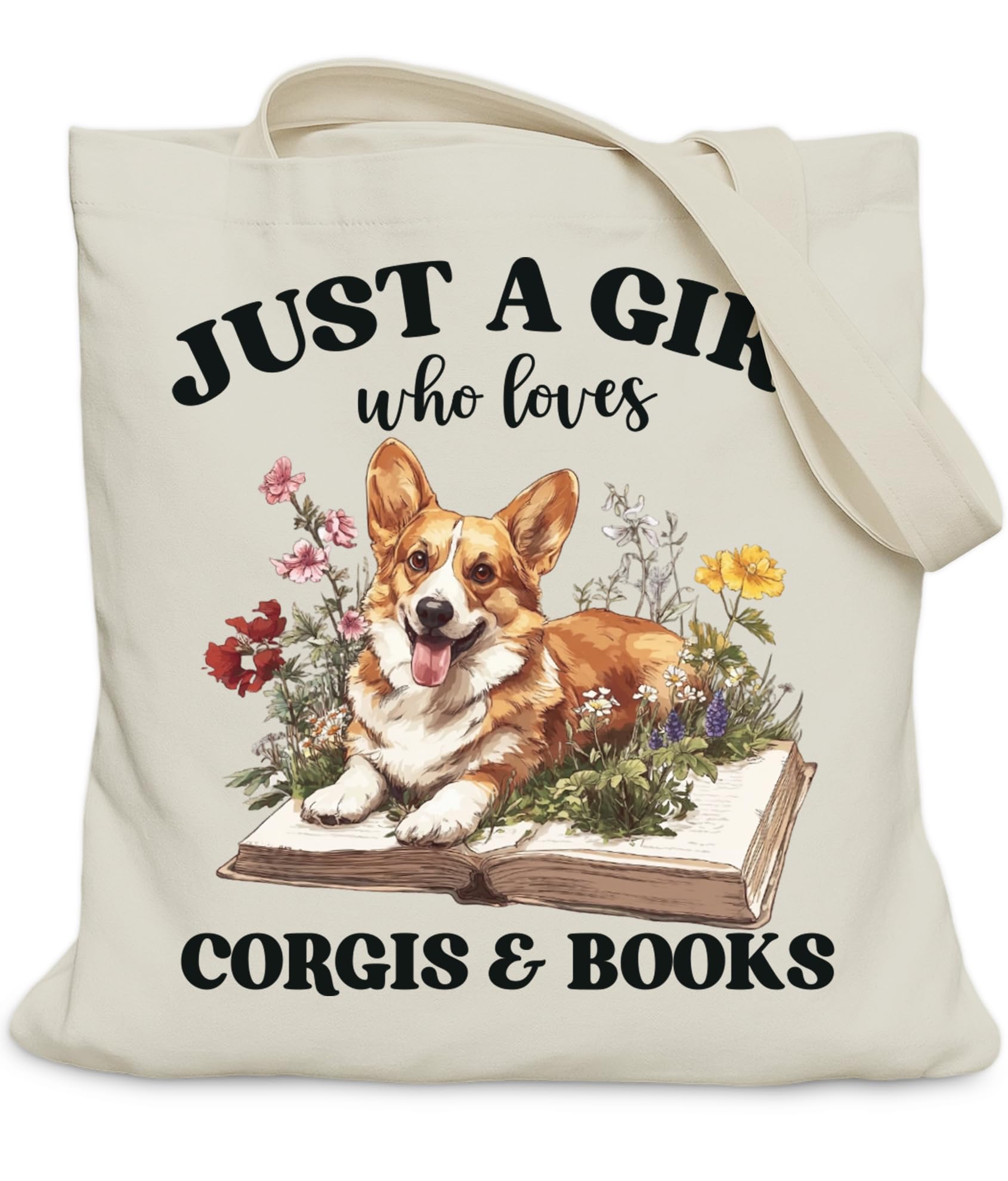 Just a Girl Who Loves tote Bag for Women Girls Aesthetic Tote Bag for Her Medium Size with