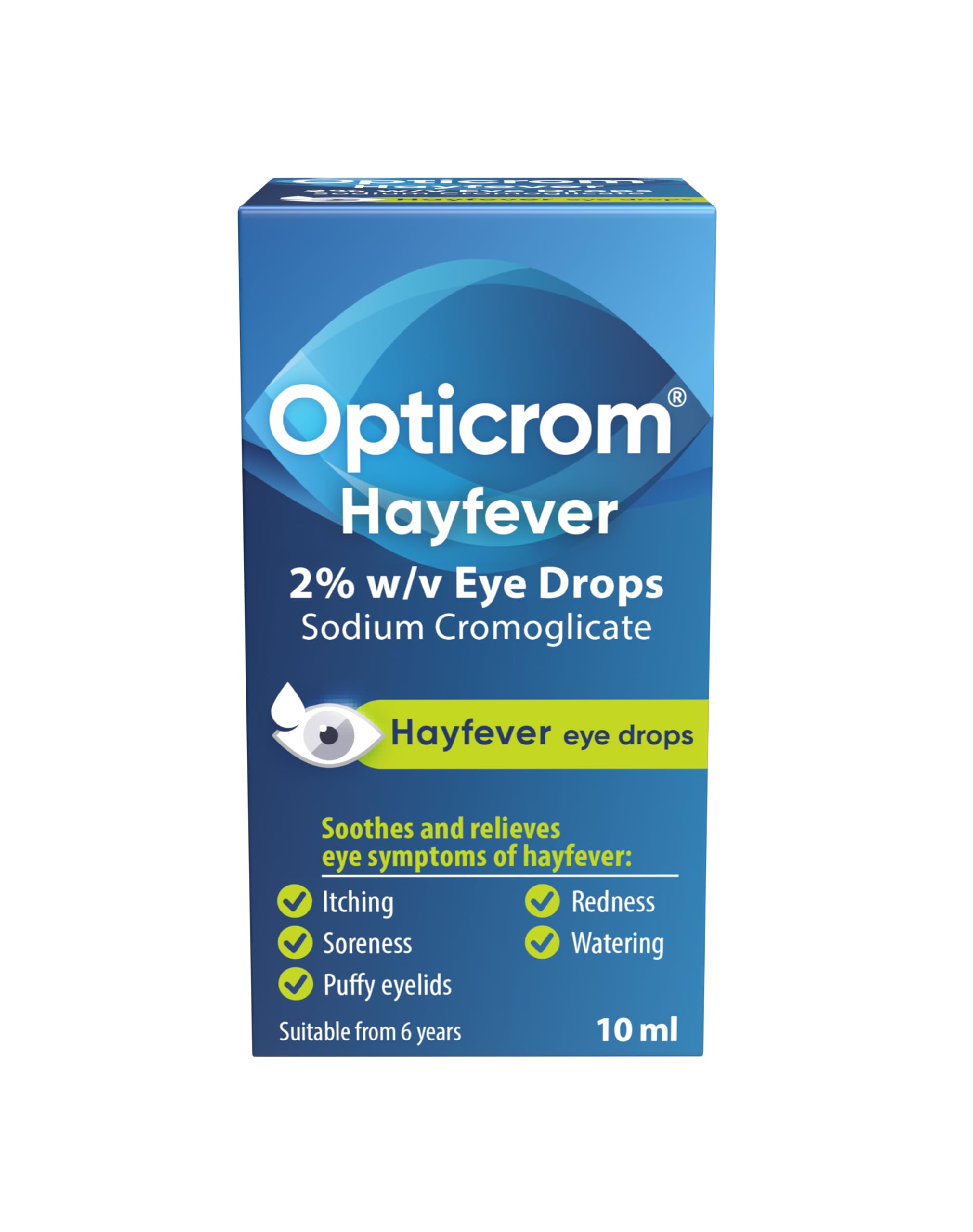 Opticrom Hayfever Eyedrops Solution, 1x 10ml Bottle