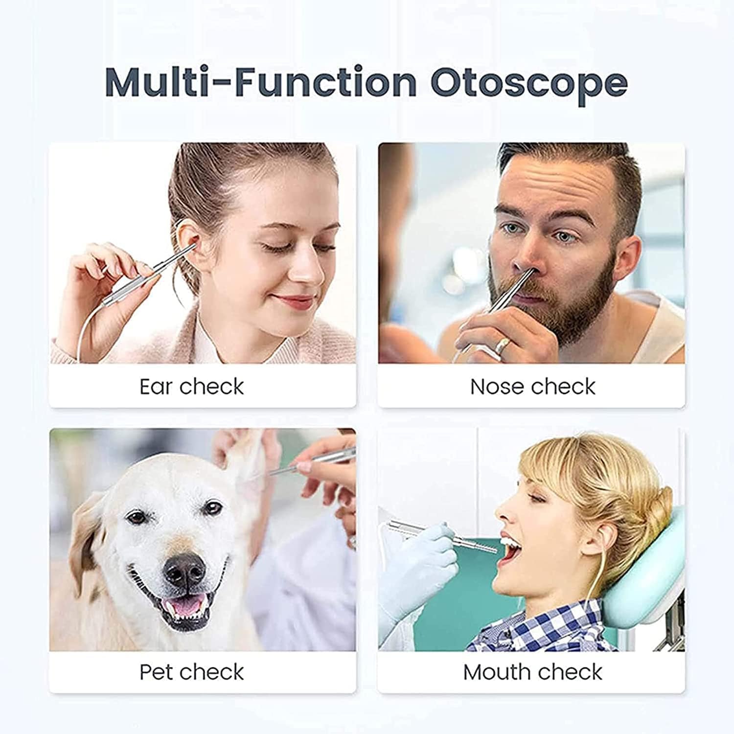 Otoscopio Digital Con Lente De 3.9mm, Pantalla De 4.5 Pulgadas Y 6 Luces LED Ajustables, Batería Recargable De 2500mAh, Con Función Fotográfica, Cámara De Cerumen Para Adultos, Niños Y Mascotas
