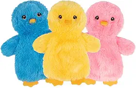 Best Pet Supplies Brinquedos de pelúcia para cães de pelúcia de frango para brincadeiras interativas, filhotes e idosos, formato de brinquedo de galinha colorido, fofo e fofinho - Pacote de frango