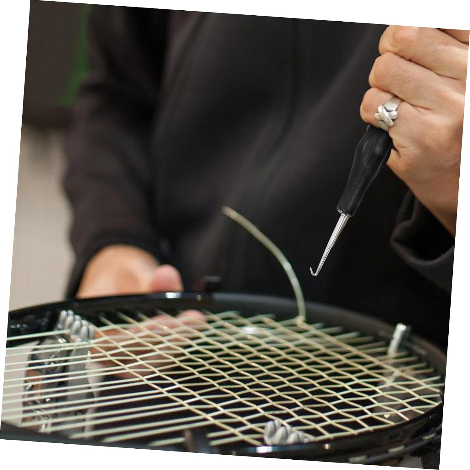 HEMOTON Racket Stringing Machine Tools Badminton Threading Hook Tennis Racket Tool Stringing Hook